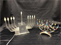 Electronic Menorah & Traditional One