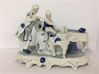 Blue & White Porcelain "Tableau" Piano