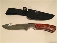 Winchester Burl Wood Gut hook Knife W/Sheath
