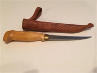 Rapala Fish'n Fillet Knife W/Leather Tooled Sheath