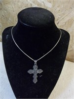 .925 Silver Cross Pendant & Chain