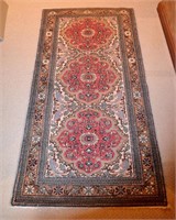 Oriental rug runner 75"L x 37"W