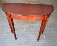1/2 moon wood table, small, mohagony color