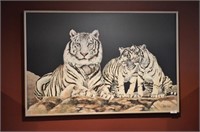 White Tiger's oil on canvas by Anderson