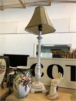 Charming Table Lamp, Vase & Hand Rest
