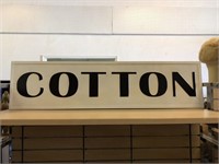Large Metal Cotton Sign -Approximately 48"