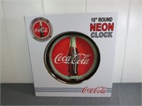 *Neon Coke Clock, NIB, 15"