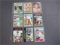 Vintage Baseball Cards of Stars Ernie Banks, Ricky