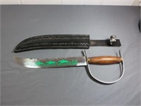 Interesting Knife w/Horse & Jockey Printed Blade +