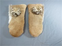 Animal Fur Mitts w/Paws Attached