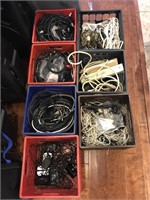 7- Boxes of assorted cables