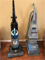 Bissel vacuum and Hoover steam vac heated cleaning