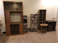Entertainment center dvd movies and furniture