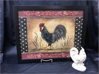 Rooster Figurine & Wall Art