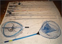 FISHING POLES, REELS, FISHING NETS