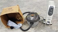 Oil filled electric heater and shop vac