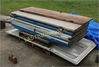 10 used doors & 5 sheets of cement board