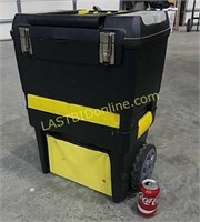 Stanley rolling two-piece poly tool box