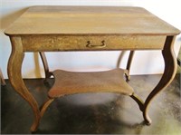 Antique Tiger Oak Library Table or Desk