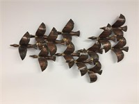 copper wall art- flock birds