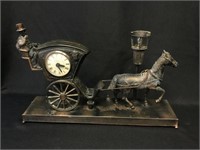 United Metal Goods MFG. Carriage Lamp Clock