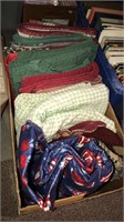 Box lot of tablecloths, placemats and more (516)