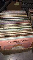 Large box of record albums (1076)