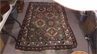 Antique hand woven tribal rug, 76 x 48, does show