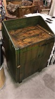 Handmade cabinet made from old wooden crates,