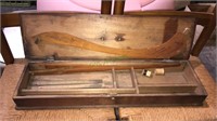 Tailers antique dress making measuring tools and