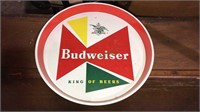 Vintage Budweiser beer tray, 12 inches in