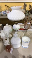 Group of milk glass including Westmoreland,