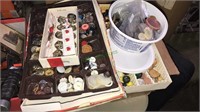 Large group of buttons five boxes & a small Cool