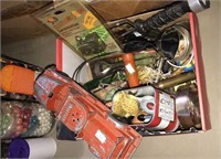Group lot includes toy fire truck, hunting knife,