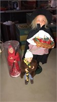 Byers Caroler Witch with the apples figure, about