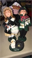 Byers Carolers figures, about 10 inches tall,