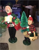 Byers Carolers figures, about 13 inches tall, two