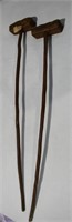 Primitive Hand Made Crutches c1825