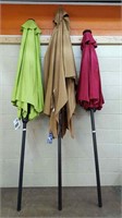 3 patio umbrellas all for one.  All have different