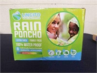 Rain Ponchos 8 pack 4 adults and 4 children