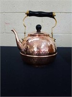 Hammered  Copper finish teapot