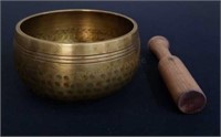 Brass singing bowl set - 5" Diameter