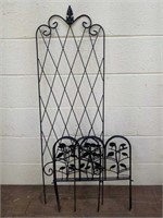 Decorative Metal fencing and trellis all for one