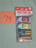 Vintage Friction Toy Cars - New Old Stock