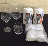 All for one bid. Beer glasses, silicone cups and