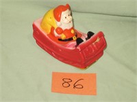 Vintage Friction Santa in Sleigh (Made in Japan)