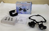 Watch repair magnifier glasses with LED lights