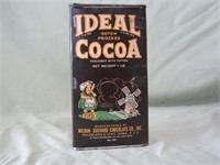 Vintage Ideal Cocoa Cardboard Advertising