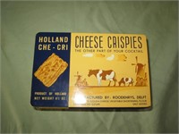Vintage Cheese Crispies Tin Holland