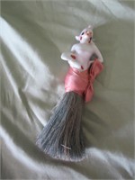 Antique Figural Horsehair Duster (8" tall)